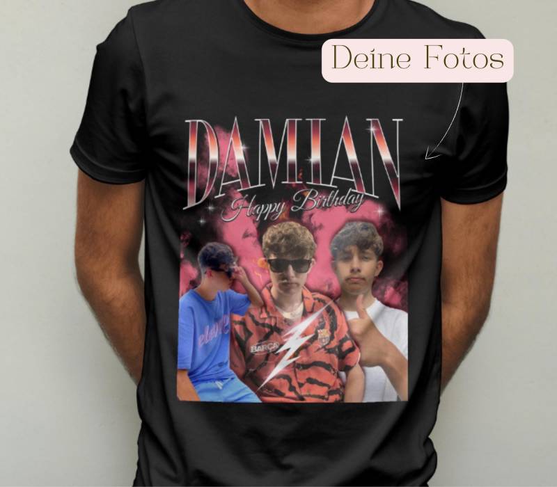 90S Bootleg Shirt Personalisiert in Schwarz, Rot // Tiktok 90S Bootleg Shirt Personalisiert in Schwarz, Rot // Tiktok von MajouDesigns