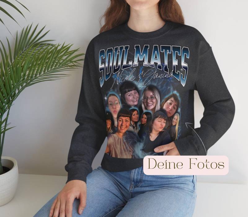 90S Bootleg Sweatshirt Personalisiert in Schwarz, Grau // Tiktok Trend 90S Bootleg Sweatshirt Personalisiert in Schwarz, Grau // Tiktok Trend von MajouDesigns