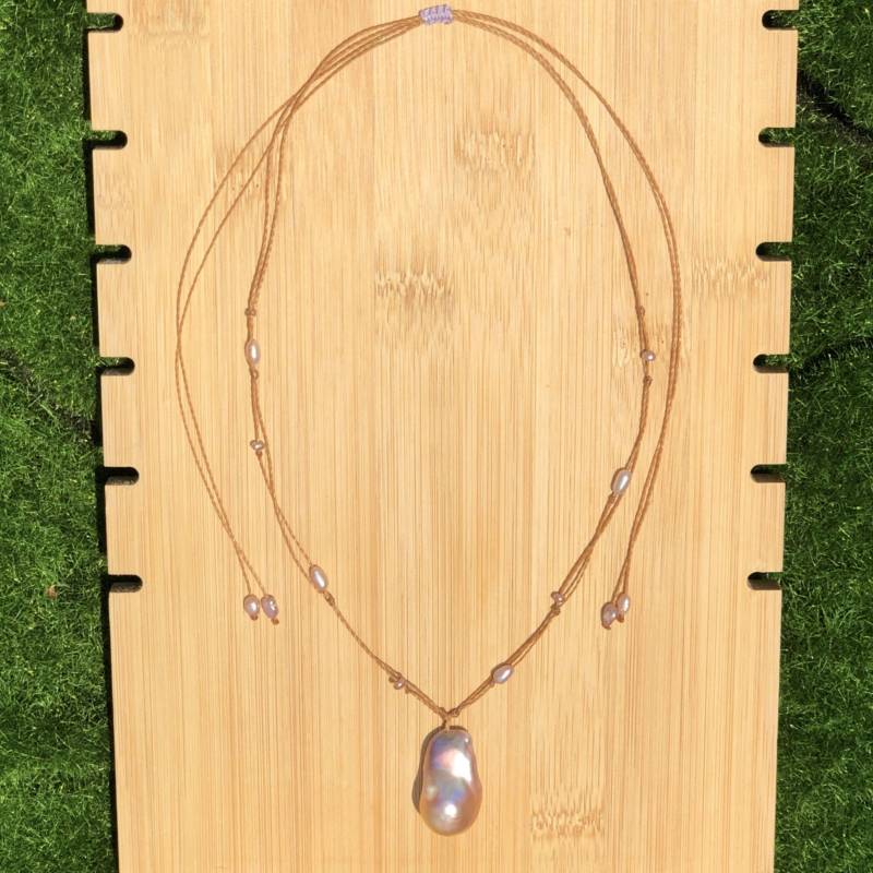 Handgewebte Exquisite Barockperlenkette Handgefertigt von MakaMokaEnergy