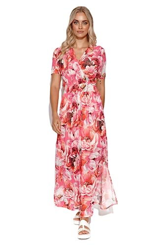 Makadamia Women's M795 Casual Dress, Netz 39 rosa, 40 von Makadamia