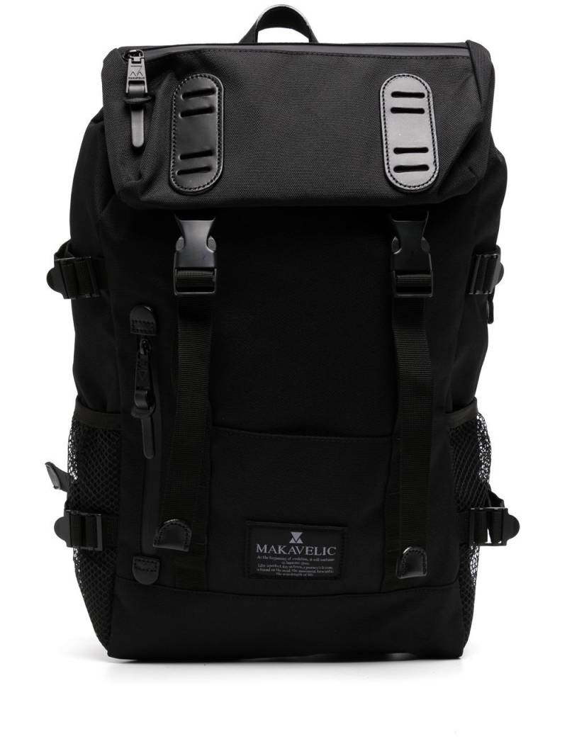 Makavelic Rucksack mit Logo-Patch - Schwarz von Makavelic