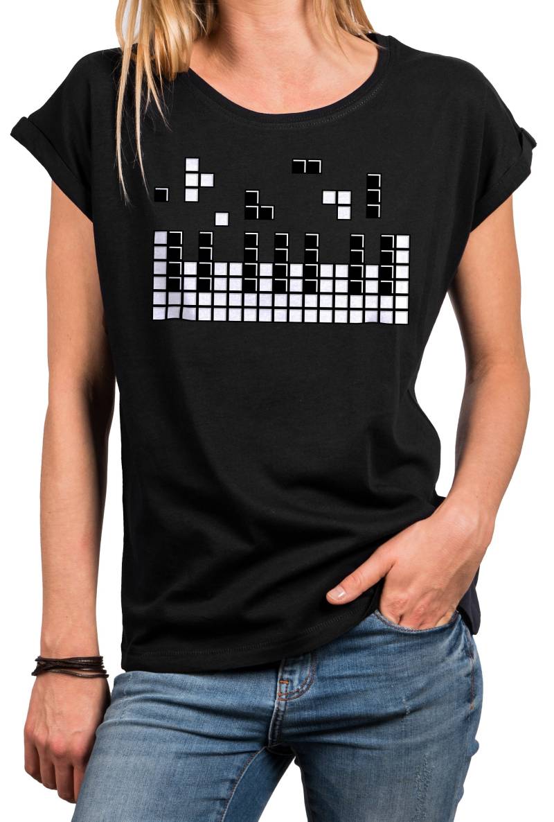Damen T-Shirt Mit Aufdruck Piano Klavier Geschenke Für Musiker Musik Top Oversize Große Größen Mädchen Frauen Gamer Nerd Oberteile von MakayaShirts