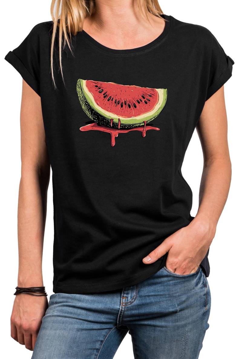 Damenshirt Mit Wassermelone - Sommer Top Kurzarm Baumwolle Oversize Oberteile Für Frauen Große Größen Locker Lässig Elegant Xs-5Xl von MakayaShirts