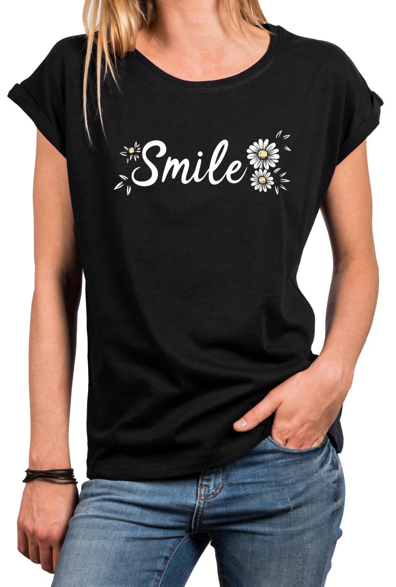 Lässiges Blumen Shirt Für Damen Mit Smile Aufdruck - Sommer T-Shirt Gänseblümchen Aus Baumwolle, Kurzarm Und Bequem Xs 5Xl Lässiges Blumen Shirt Für Damen Mit Smile Aufdruck - Sommer T-Shirt Gänseblümchen Aus Baumwolle, Kurzarm Und Bequem Xs 5Xl von MakayaShirts