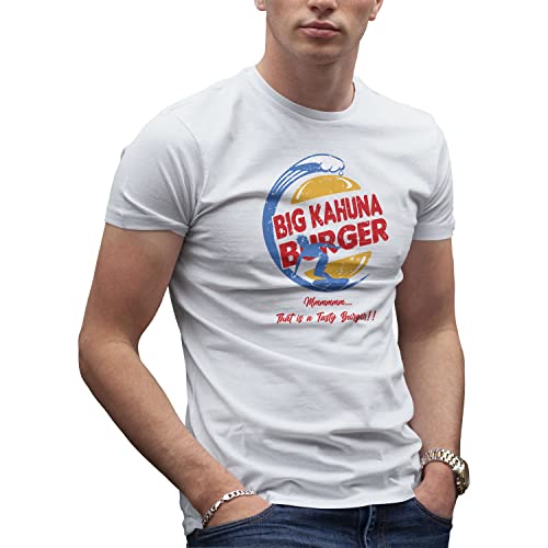 Big Kahuna Burger Inspired Pulp Fiction Herren Weißes T-Shirt Size L Big Kahuna Burger Inspired Pulp Fiction Herren Weißes T-Shirt Size L von Makdi