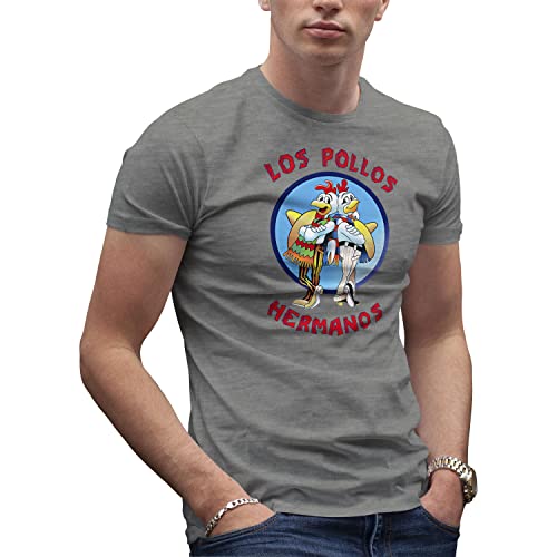 Breaking Bad Los Pollos Hermanos Restaurant Albuquerque Fun Herren Grau T-Shirt Size L von Makdi