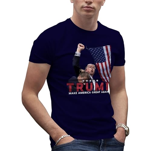 Donald Trump MAGA Make America Great Again 2024 Trump Shooting Herren Marineblaues T-Shirt Size XL Donald Trump MAGA Make America Great Again 2024 Trump Shooting Herren Marineblaues T-Shirt Size XL von Makdi
