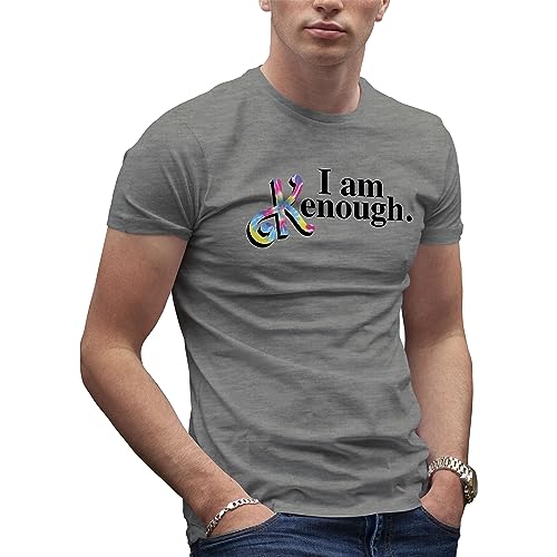 I am Kenough Fun Trend Meme Herren Grau T-Shirt Size XL von Makdi
