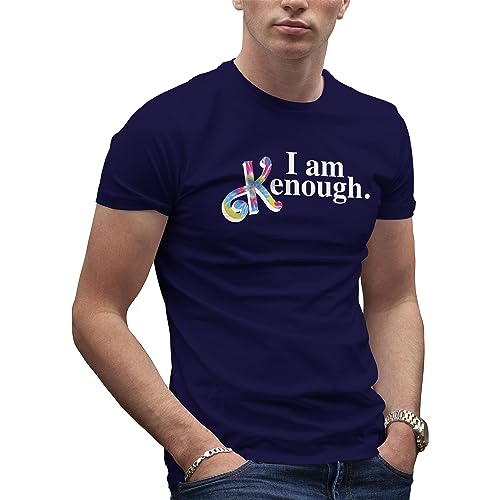 I am Kenough Fun Trend Meme Herren Marineblaues T-Shirt Size L von Makdi