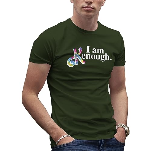 I am Kenough Fun Trend Meme Herren Militärgrün T-Shirt Size L von Makdi