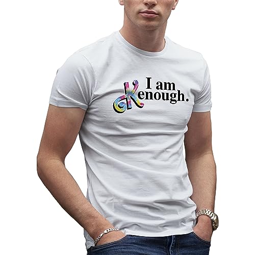 I am Kenough Fun Trend Meme Herren Weißes T-Shirt Size M von Makdi