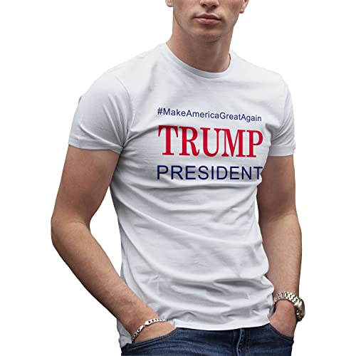 MAGA Donald Trump Make America Great Again Herren Weißes T-Shirt Size M von Makdi