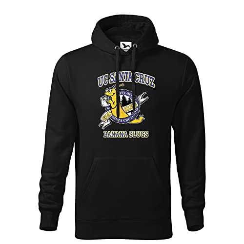 UC Santa Cruz Banana Slugs Unisex Schwarz Kapuzenpullover Hoodie Size 3XL von Makdi