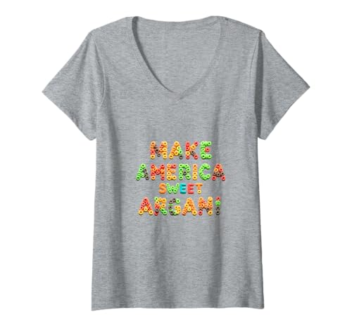 Damen Mach Amerika Wieder süß T-Shirt mit V-Ausschnitt Damen Mach Amerika Wieder süß T-Shirt mit V-Ausschnitt von Make America Sweet