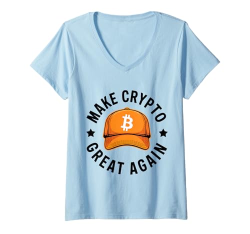 Damen Machen Sie Krypto Wieder großartig Bitcoin T-Shirt mit V-Ausschnitt Damen Machen Sie Krypto Wieder großartig Bitcoin T-Shirt mit V-Ausschnitt von Make Crypto Great Again Bitcoin Tees Apparel