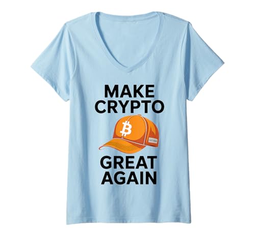 Damen Machen Sie Krypto Wieder großartig Bitcoin T-Shirt mit V-Ausschnitt Damen Machen Sie Krypto Wieder großartig Bitcoin T-Shirt mit V-Ausschnitt von Make Crypto Great Again Bitcoin Tees Co