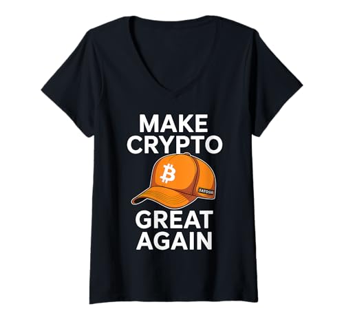 Damen Machen Sie Krypto Wieder großartig Bitcoin T-Shirt mit V-Ausschnitt Damen Machen Sie Krypto Wieder großartig Bitcoin T-Shirt mit V-Ausschnitt von Make Crypto Great Again Bitcoin Tees