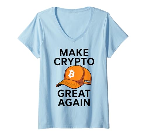 Damen Machen Sie Krypto Wieder großartig Bitcoin T-Shirt mit V-Ausschnitt Damen Machen Sie Krypto Wieder großartig Bitcoin T-Shirt mit V-Ausschnitt von Make Crypto Great Again Bitcoin Tees