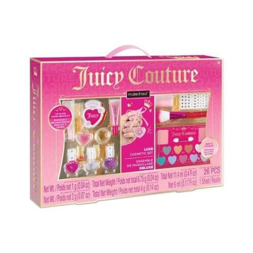 Make It Real - Juicy Couture Luxe Kosmetikset - Kinder-Make-up-Set für Mädchen mit Lipgloss-Charm-Armband, Lidschatten, Nagellack und Aufklebern - Komplettes Make-up-Set für kreatives Styling, ab 8 Make It Real - Juicy Couture Luxe Kosmetikset - Kinder-Make-up-Set für Mädchen mit Lipgloss-Charm-Armband, Lidschatten, Nagellack und Aufklebern - Komplettes Make-up-Set für kreatives Styling, ab 8 von Make It Real