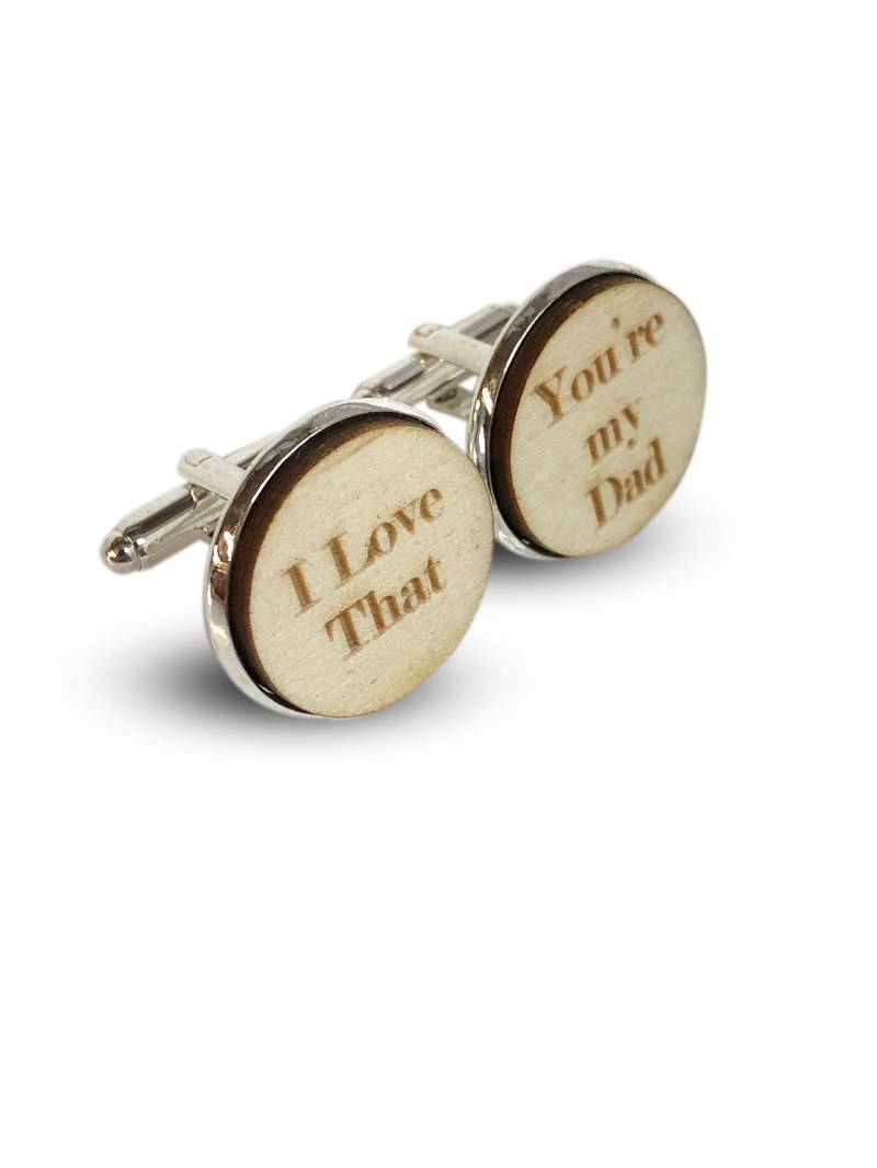 Personalisierte Holz Kreis Manschettenknöpfe Lieben, Dass Sie Mein Vater Sind - 024 von MakeItPersonalCoShop