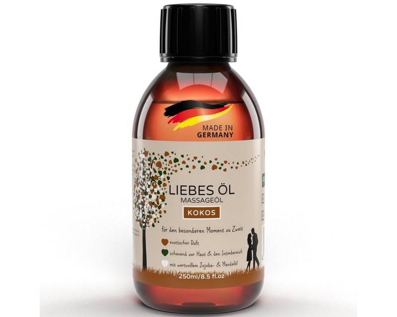 MakeLove Massageöl Sinnliches Liebesöl Pflegeöl für Partnermassagen & Ganzkörper-Massagen 250ml, Kokos von MakeLove
