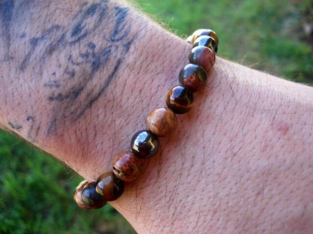 Tigerauge Armband Hämatit & Roter Jaspis Edelstein Perlen von MakeMeSmileJewelry