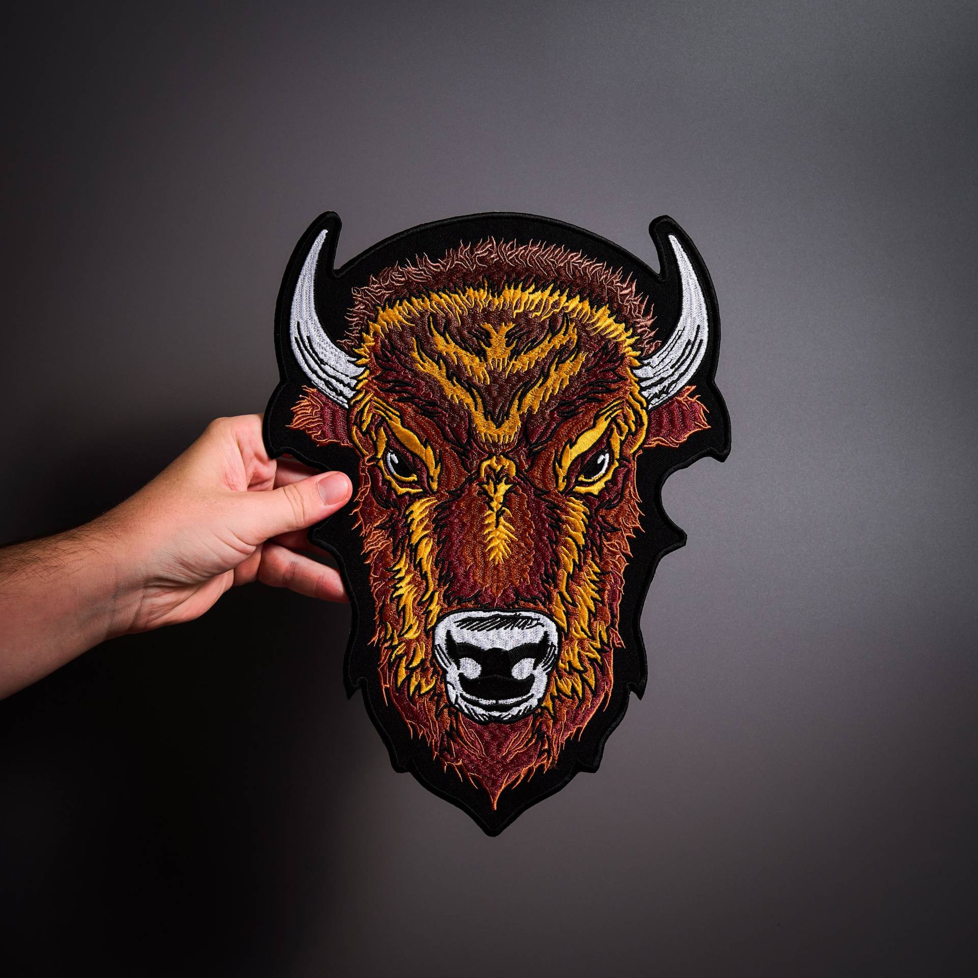 Bison Large Back Patch Für Custom Bikerweste von MakeMyPatchNow