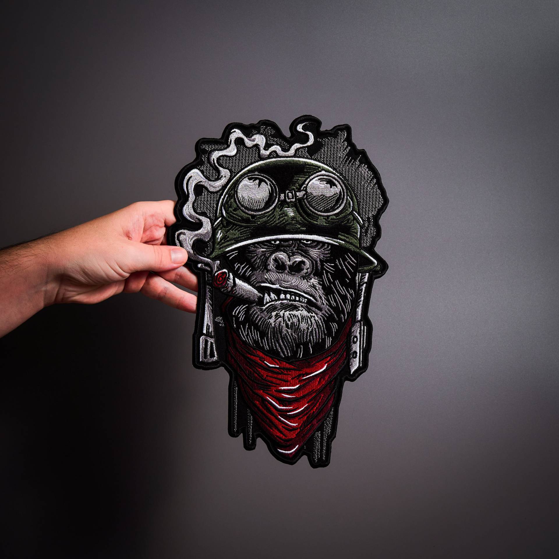 Gorilla Smoker Large Back Patch Für Biker Weste von MakeMyPatchNow