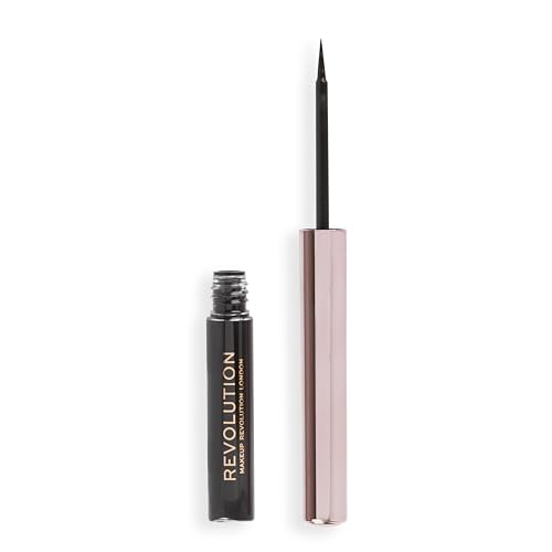 Makeup Revolution, Super Flick Liquid Eyeliner, Highly Pigmented, Black, 2.4ml von Makeup Revolution