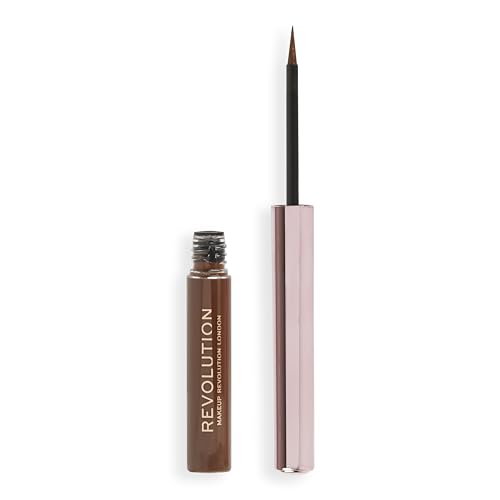 Makeup Revolution, Super Flick Liquid Eyeliner, Highly Pigmented, Brown, 2.4 ml von Makeup Revolution