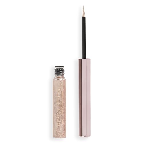 Makeup Revolution, Super Flick Liquid Eyeliner, Highly Pigmented, Rose Gold, 2.4 ml von Revolution Beauty London