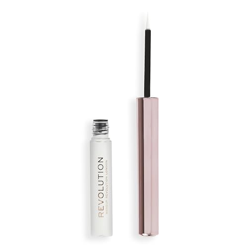Makeup Revolution, Super Flick Liquid Eyeliner, Highly Pigmented, White, 2.4 ml von Revolution Beauty London