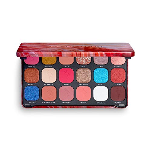 Makeup Revolution, Forever Flawless Lidschatten Palette, Flamboyance Flamingo, 18 Farbtöne, 19.8g von Makeup Revolution