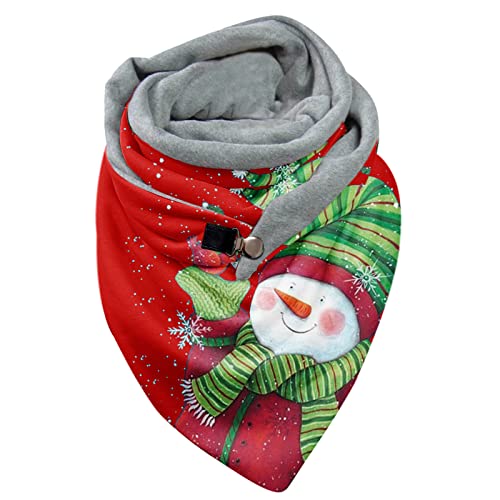 MakeYouChic Loop Schal Damen, Seidenschal Damen Damen Schal Winter Frauen-Mehrzweckschal-Schal-Druckknopf-Weihnachtsmode-Schal Kinder Schal Mädchen Schal Damen Winter Kuschelig Weihnachtsschal Damen von MakeYouChic