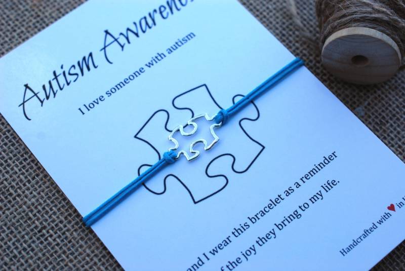 Autismus Bewusstsein Armband Mom Lehrer Geschenk Für Sterling Silber Puzzle Wunsch von MakeaWishXO