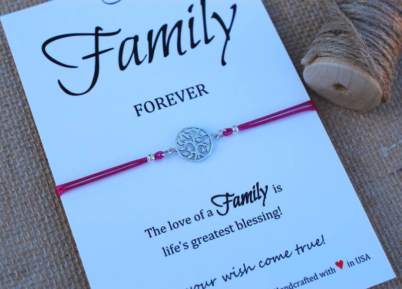 Baum Des Lebens Armband Freundschaftsarmband Familienarmband Sterling Silber Charm Geschenk Für Mama Schwester Muttertagsgeschenk von MakeaWishXO