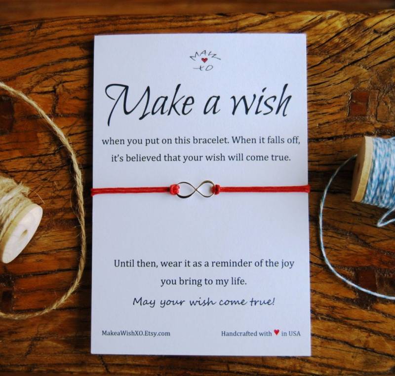 Bester Freund Geschenk Infinity Freundschaft Armband Für Frauen Einstellbar Machen Sie Einen Wunsch Geburtstag Sterling Silber von MakeaWishXO