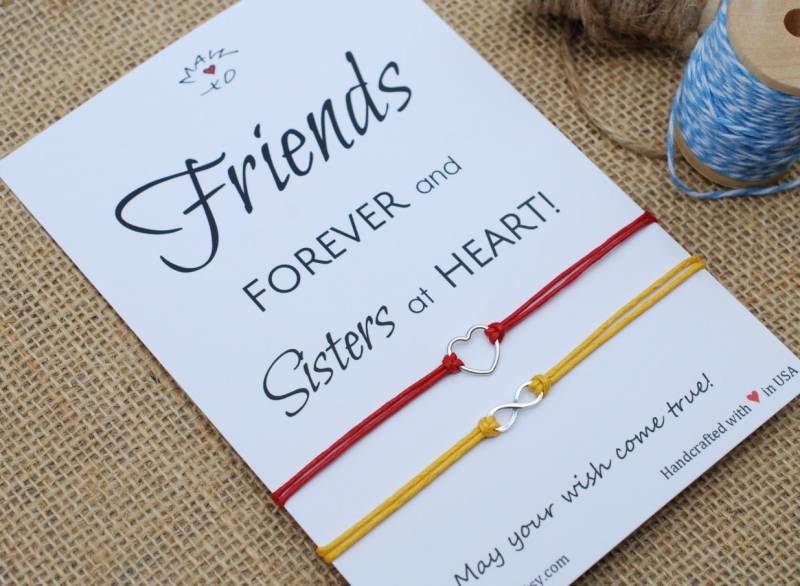 Bester Freund Geschenke Fern Armbänder Sterling Silber Herz Armband Infinity Geschenk Für Freunde Immer Schwestern Im Herzen von MakeaWishXO
