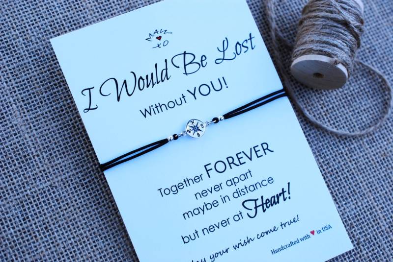 Bester Freund Geschenke Paare Armband Geschenk Freundschaft Sterling Silber Kompass Für Ihn Ihre Männer Frauen von MakeaWishXO