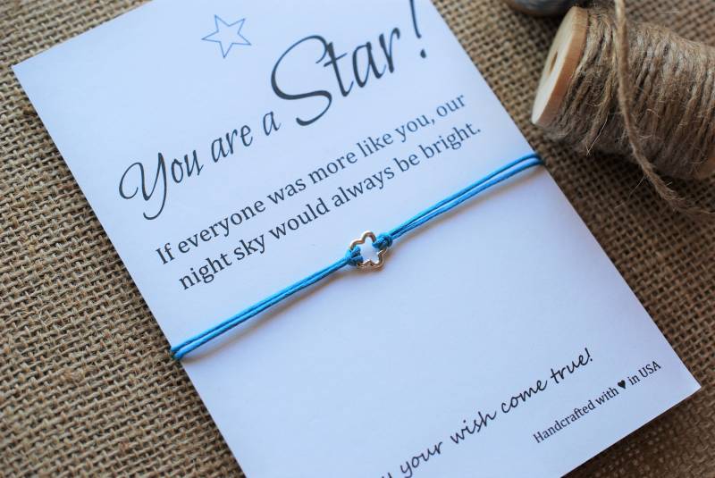 Bester Freund Geschenke Sie Sind Ein Stern Freundschaftsarmband Sterling Silber Armband Wunsch Motivation Geschenk Für Makeawishxo von MakeaWishXO