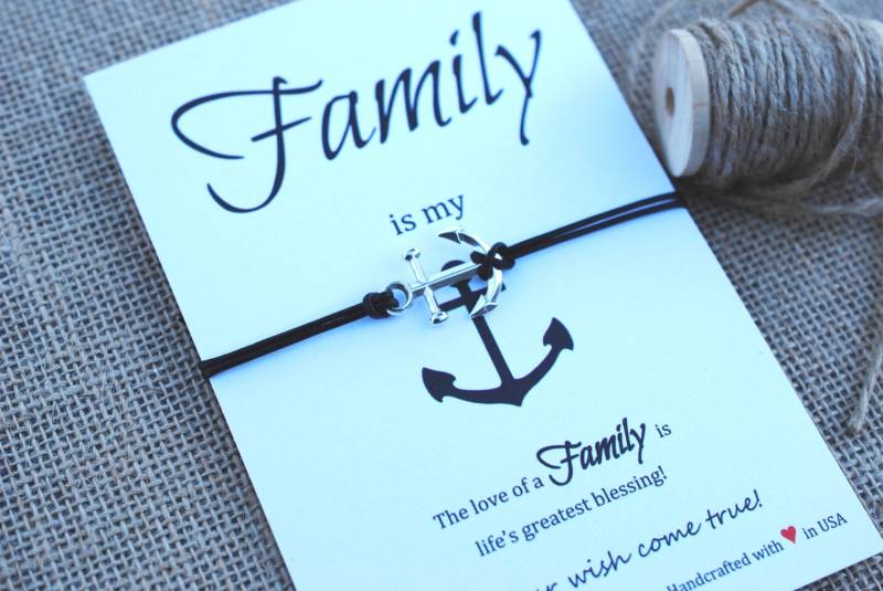 Freundschaft Armband Sterling Silber Anker Familie Ist Mein Make A Wish Inspirierendes Geschenk Für Schwester Bruder Mama Papa von MakeaWishXO