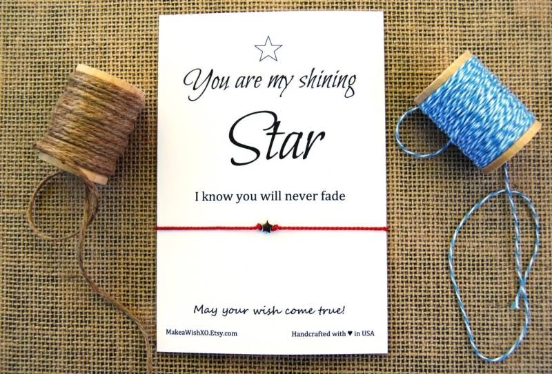 Freundschaft Armband Wunsch Für Freund Sterling Silber Stern Paare Geschenk Frauen Inspirierendes von MakeaWishXO