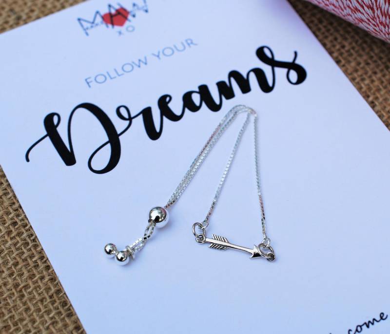 Inspirierende Freundschafts-Armband Bauen Sie Ihr Armband Sterling Silber Verstellbar Armband Brautjungfer Geschenk Vorschlag Inspirational von MakeaWishXO