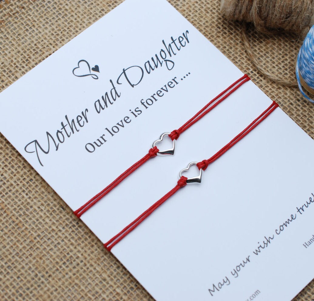 Mama Und Ich Mutter Tochter Armbänder Sterling Silber Herz Armband Inspirierendes Geschenk Für Wunsch von MakeaWishXO