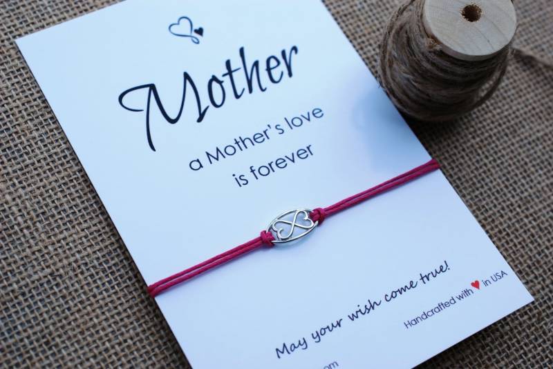 Mutter Armband Sterling Silber Herz ~ Mutterliebe Ist Für Immer Karte Muttertag Geschenk Wunsch Mama von MakeaWishXO
