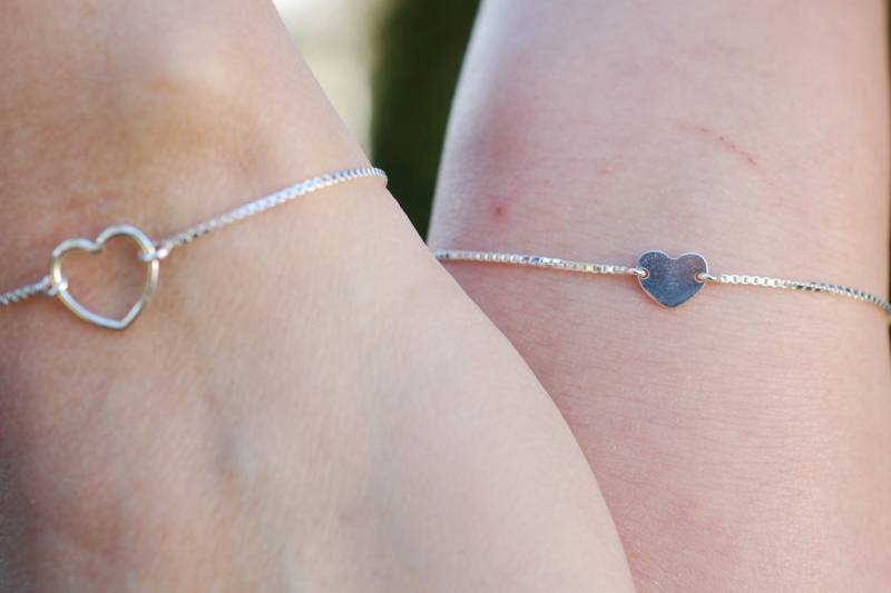 Mutter Tochter Armband Set Mama Und Ich Sterling Silber Herz Inspirierende Geschenk Für Machen Sie Einen Wunsch von MakeaWishXO