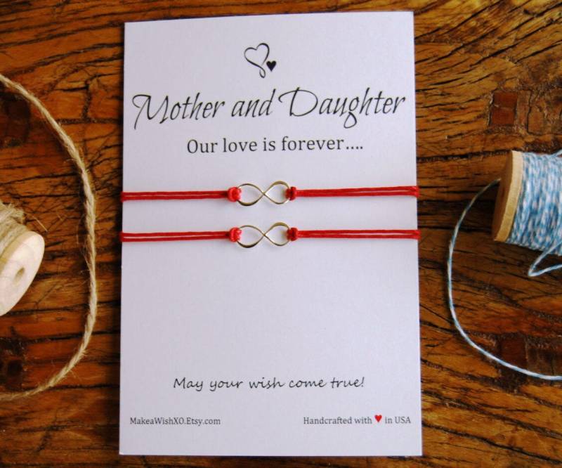 Mutter Tochter Armband Sterling Silber Infinity Mama Und Mich Passende Armbänder Freundschaftsarmband Geschenk Für Wunsch von MakeaWishXO