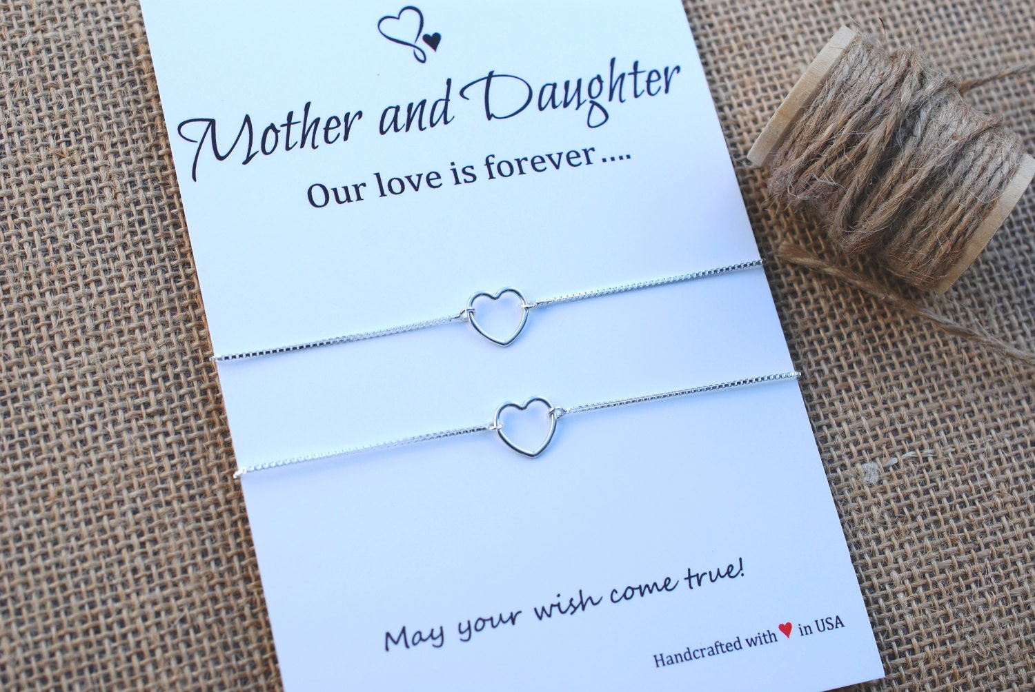 Muttertagsgeschenk Mutter Tochter Armband Sterling Silber Herz Mama Und Ich Armbänder Geschenk Für Generation von MakeaWishXO