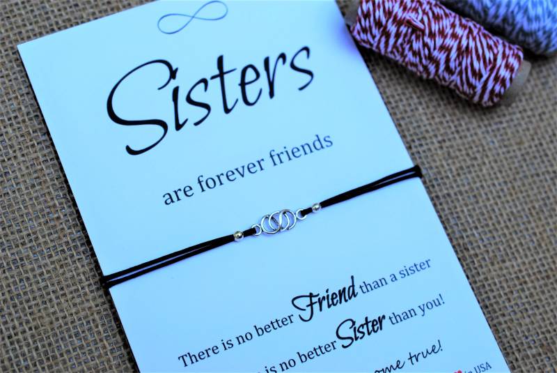 Schwester Armband Geburtstagsgeschenk Sterling Silber Knoten Freundschaft Schwestern Für Immer Freund Geschenk Wunsch von MakeaWishXO