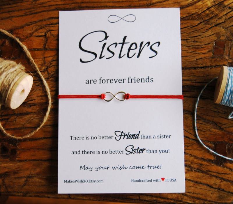 Schwester Armband Geschenke Geburtstag Geschenk Sterling Silber Infinity Für Freundschaft Wunsch Sie von MakeaWishXO